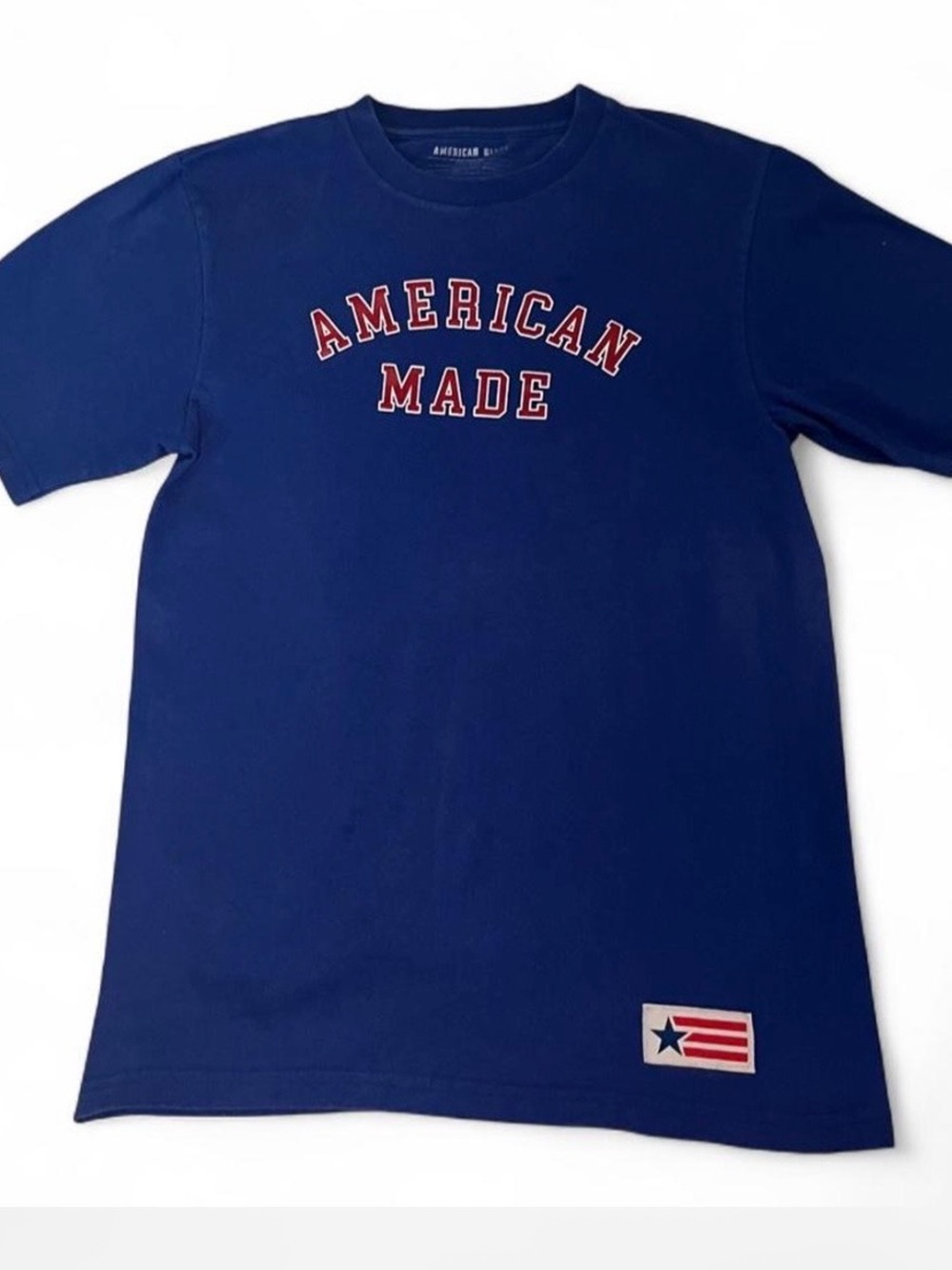 American Giant Royal Blue Tagless Crewneck Tee